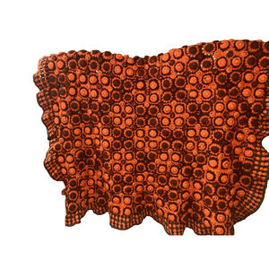 Vintage Granny Square Afghan Crochet Blanket 70s Retro Handmade Throw Autumn